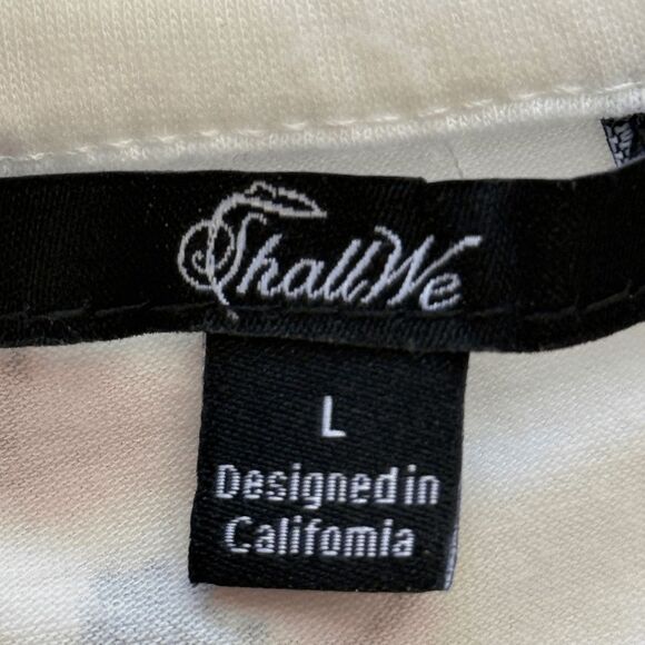 Shall We, Floral Pullover Tunic,‎ Long Sleeved, Scooped Neck - Picture 2 of 10